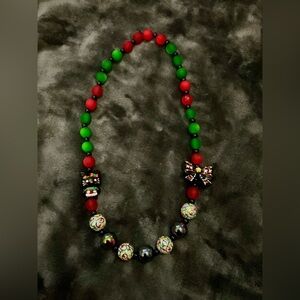 CLEARANCE Xmas hello kitty necklace- handmade